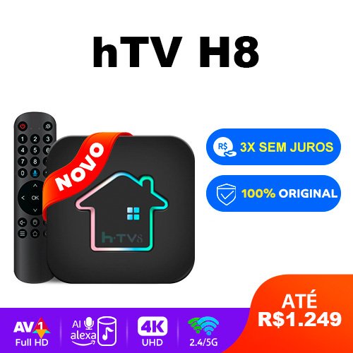 Receptor HTV H8 e controle remoto